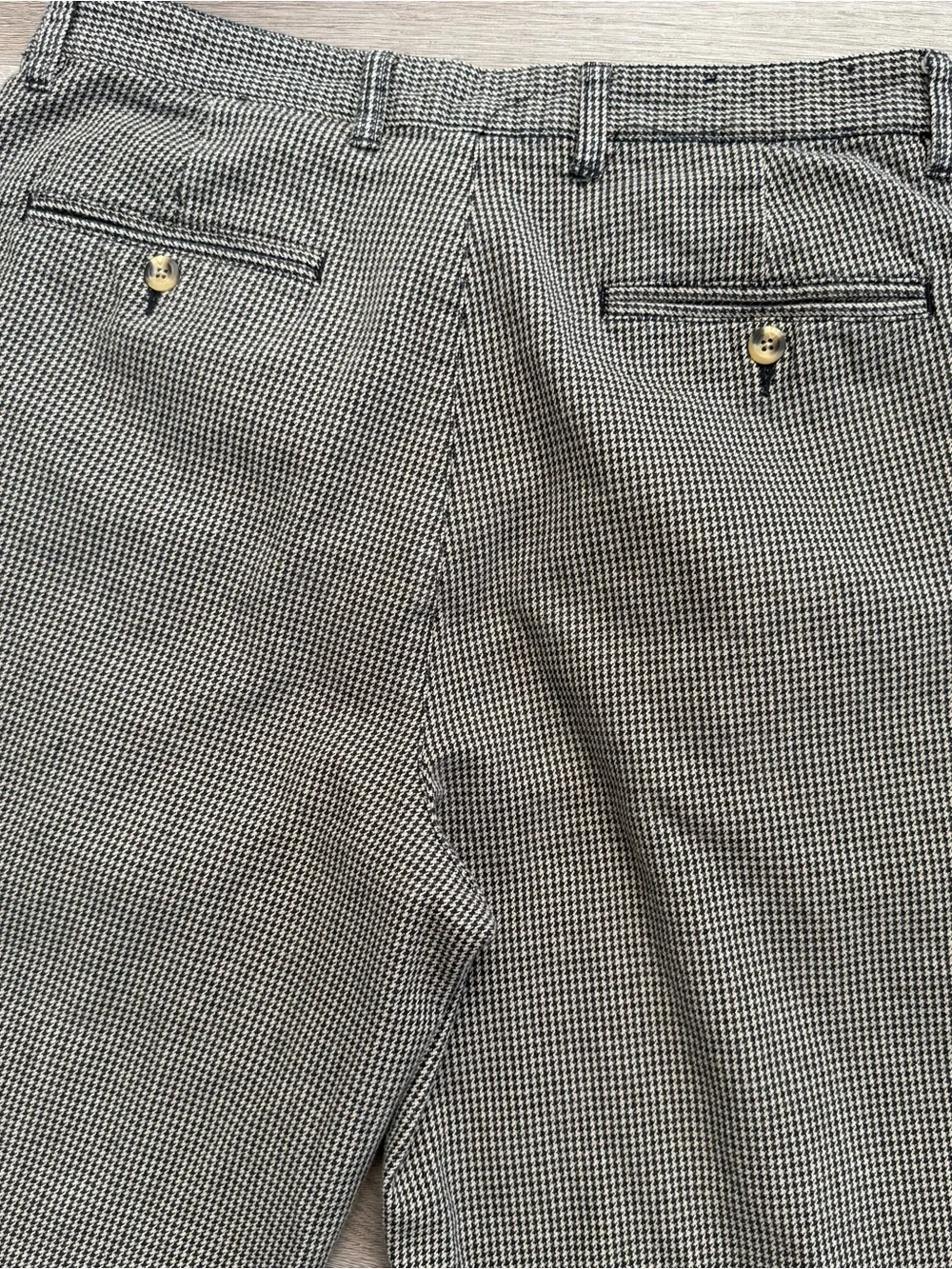 Vintage 90s Tommy Hilfiger High Waist Pleated Houndstooth Pants ACTUAL Sz 32x27